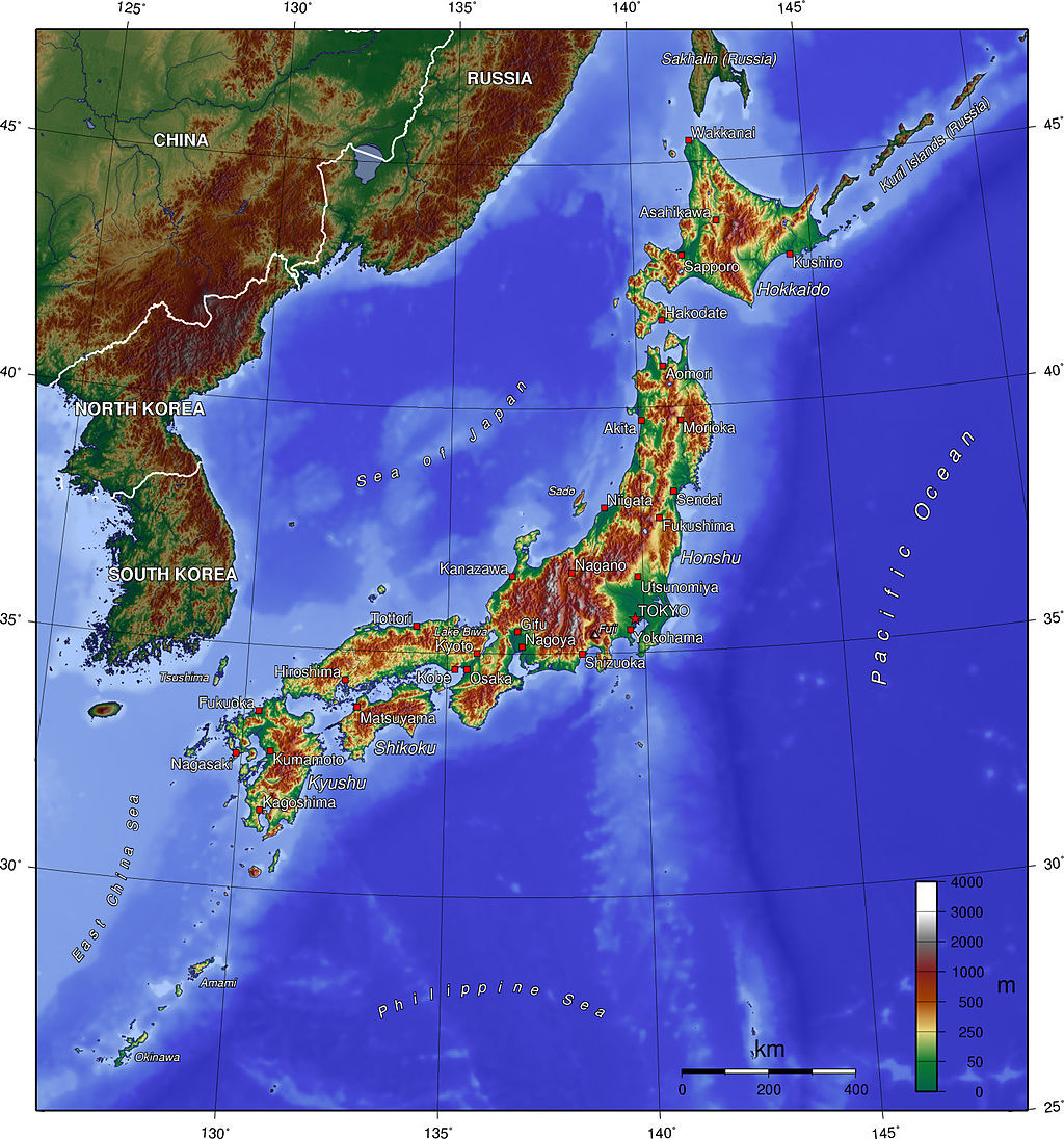 日本ってどんな国～日本は広い方、それともせまい方？
