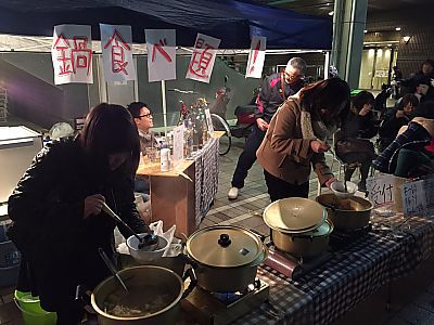 street party　鍋パーティ♪（豊田市駅前）