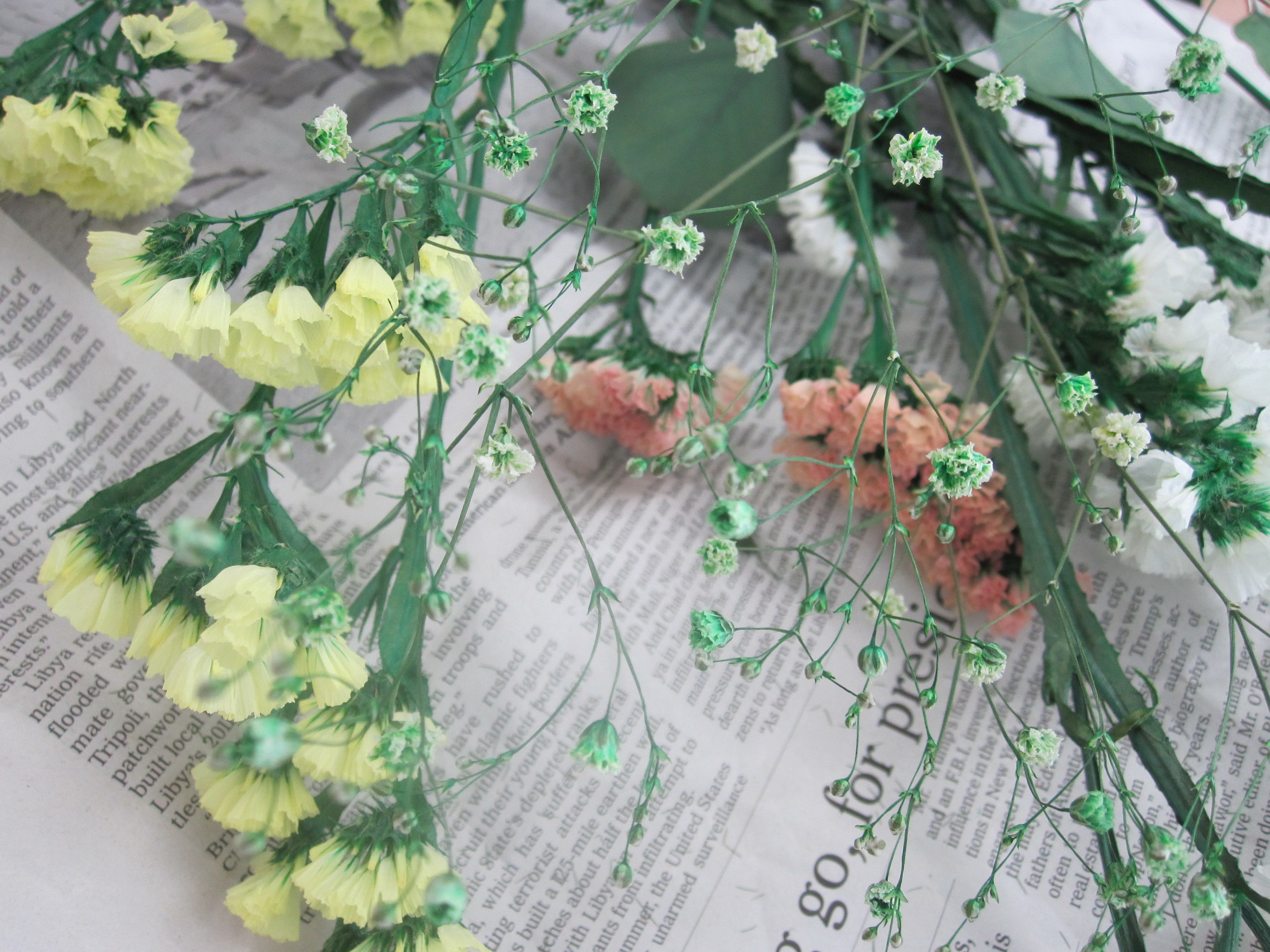 生花から作るプリザ・生徒様のお花