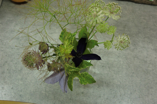庭の花を店に 庭の花を店に