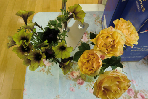 庭の花を店に 庭の花を店に