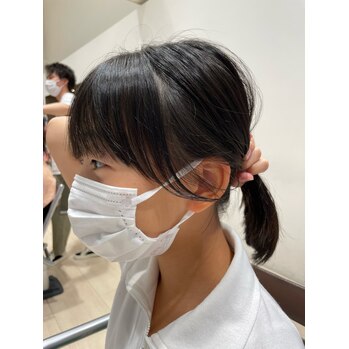 【もみれ毛で、結んでも可愛く小顔に】