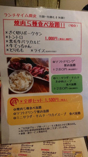 １０００円でお得に焼肉食べ放題～♪(*▽)【七輪工房　やきまる。　安城市】