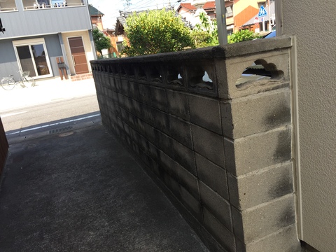 ブロック塀の壊し及びフェンス工事