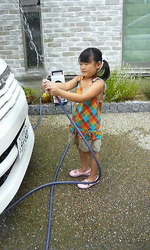 洗車。