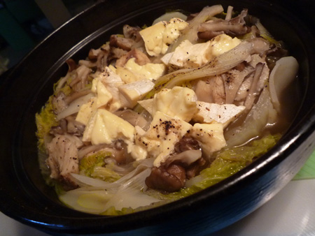 白菜とタラのチーズ鍋