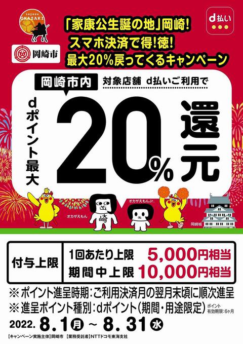 2022年8月度『岡崎市×スマホ決済』キャッシュレス決済ポイント付与キャンペーン『第3弾』準備整う。杉田木工所も利用店。