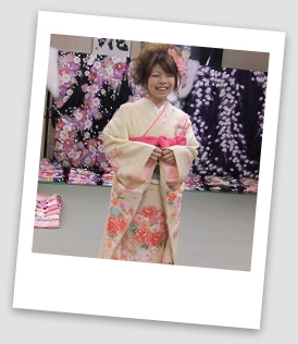 お振袖の前撮り写真の撮影
