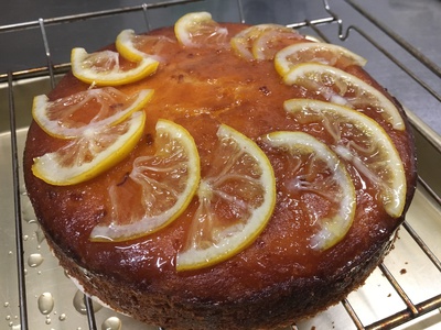 自家製レモンジャムのケーキ