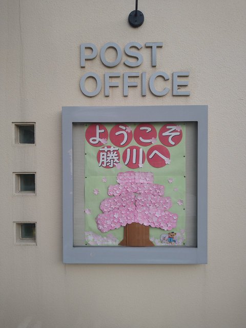 藤川郵便局に桜が咲きました