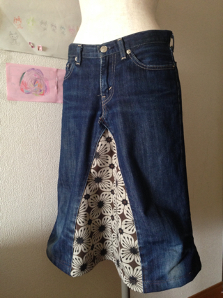 デニムをスカートにリメイク オーダー ｍ ｓ Chikuchiku お裁縫とアウトドア大好き ブログ
