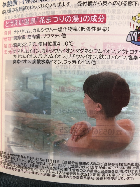 東栄温泉「花まつりの湯」で療養