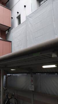 マンション改修工事足場－組立て!!