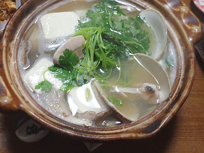 一人鍋　ハマグリの鍋