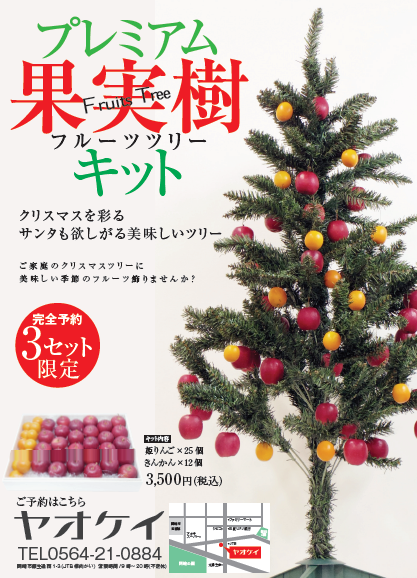 【新商品】岡崎市康生のフルーツショップヤオケイ「食べられるツリー」