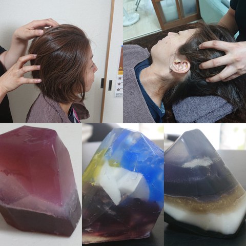 １日体験！取得スクールアロマ宝石石鹸作りとヘッドマッサージを９月22日に行います