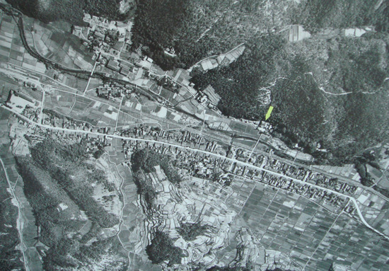 明治２３年の地図と昭和２２年の航空写真