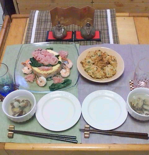 お家でお祝いディナー ひな祭りちらし寿司♪