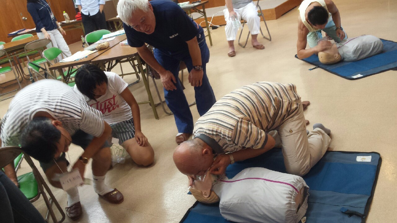 岡崎市消防署協力のもと応急手当講習を行いました！